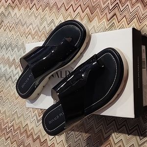 Donald Pliner Haily Black Patent Sandal